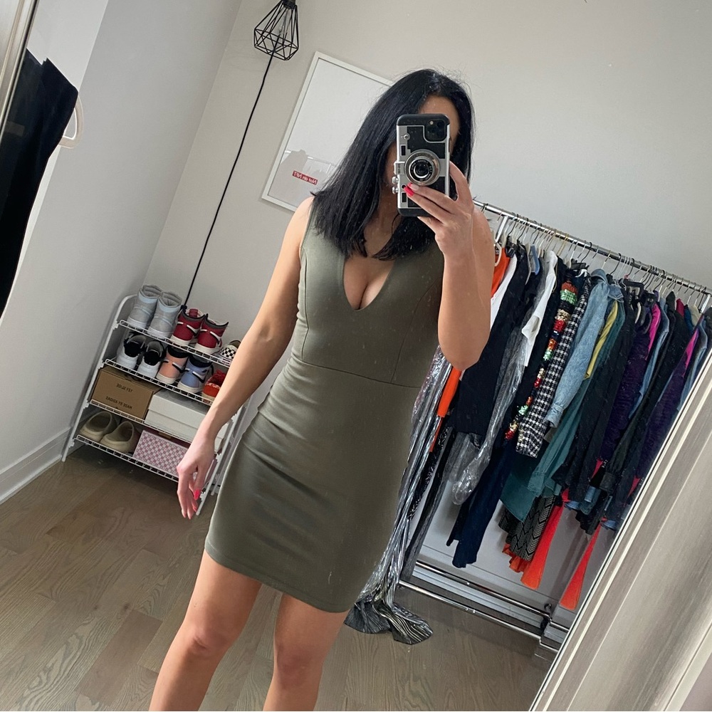 Akira Bodycon V-Neck Dress